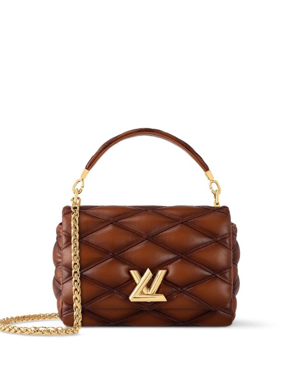 Authentic Full Set Louis Vuitton Lambskin MM GO-14  Malletage Sought After Color